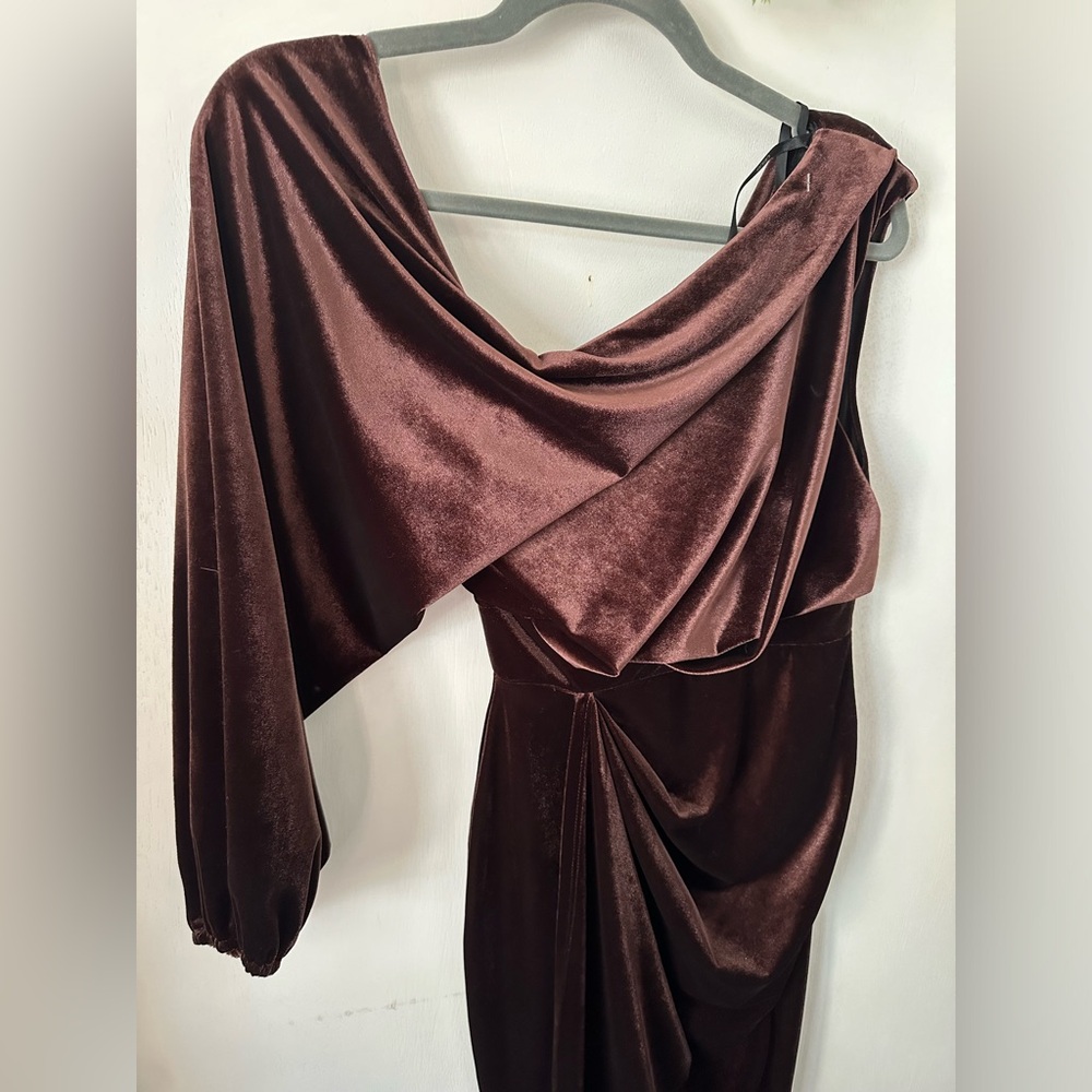 NWOT ASOS | Chocolate Velvet Dress - Picture 5 of 13